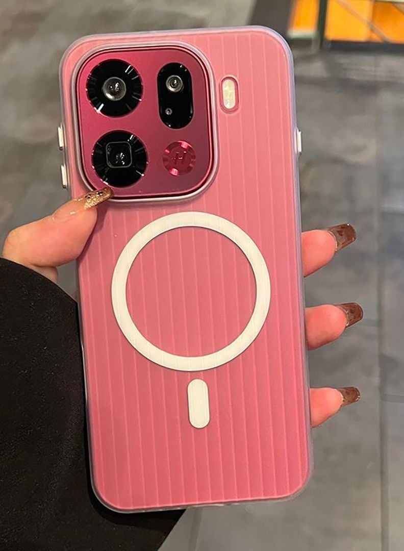 Compatible with Oppo Find X9 Pro back Case cover,Vertical wave pattern style, Matte touch transparent back panel, Supports magnetic charging, Anti fingerprint, Lightweight - Image 2